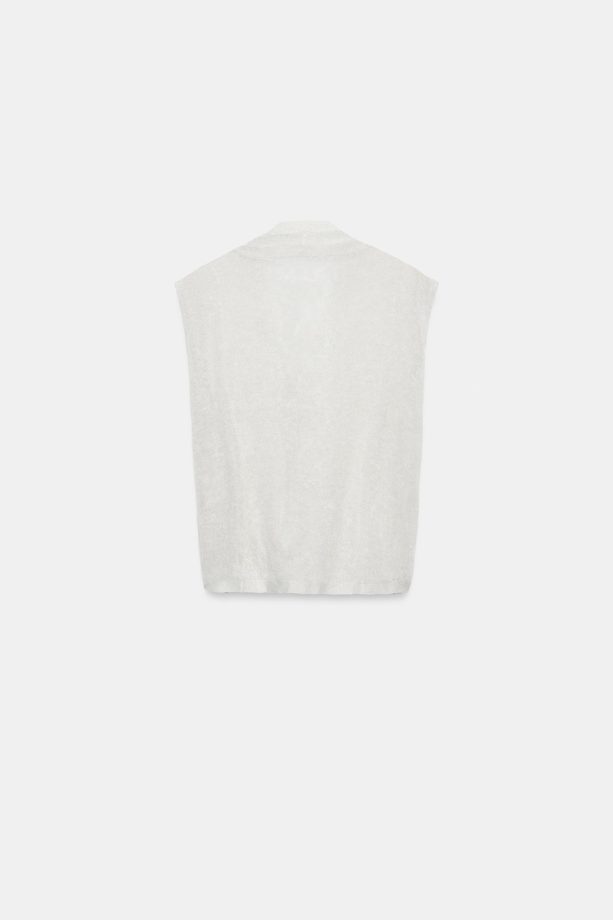 ベスト+ジレ ZARA - willfully brushed shaggy knitvest KNOT DETAIL KNIT VEST - Sand | ZARA United States
