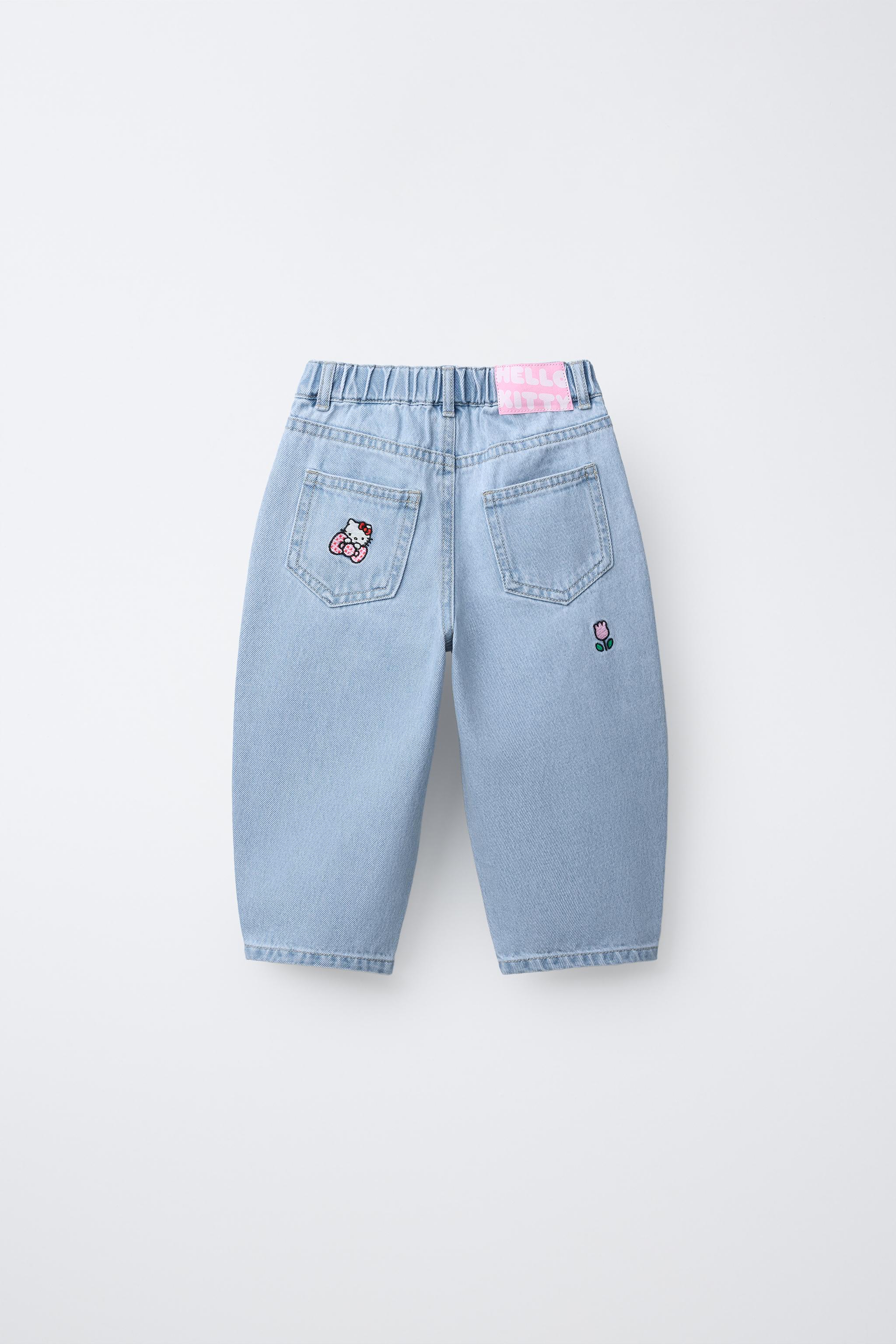 HELLO KITTY © SANRIO BARREL JEANS - Blue | ZARA United States