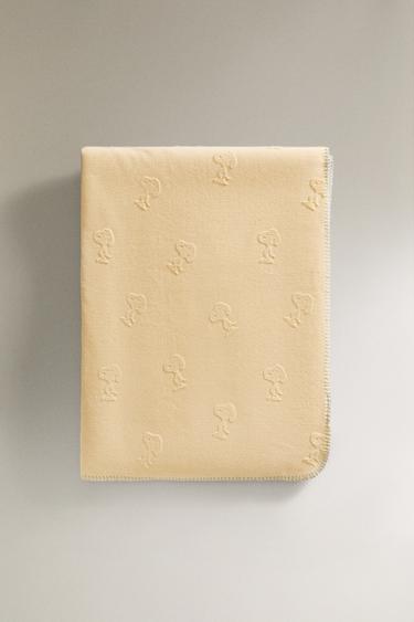 CHILDREN'S PEANUTS™ BLANKET WITH RAISED DESIGN - Lime by Zara - Image 4