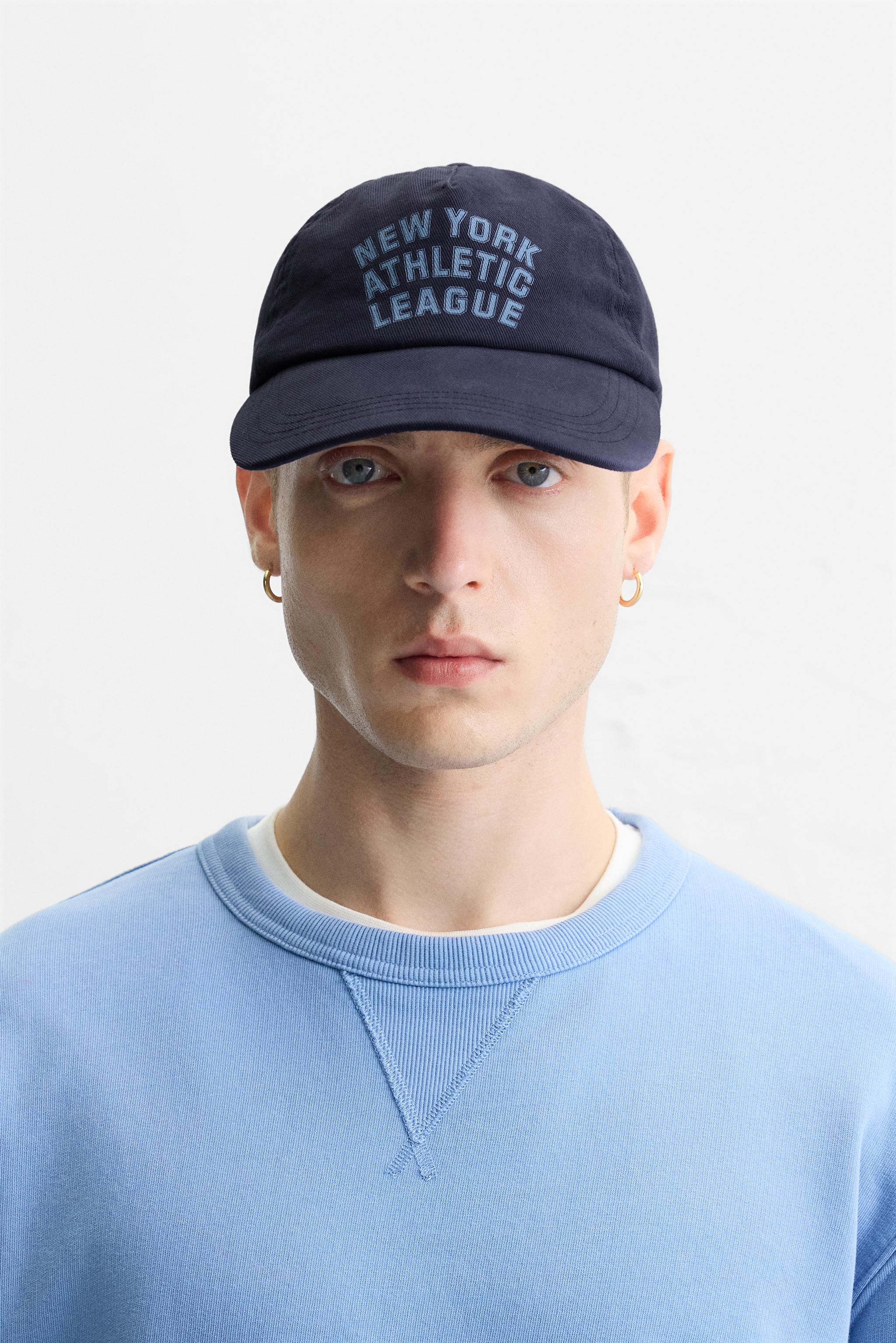 NYC ウォッシュ加工キャップ - ブルー | ZARA Japan / 日本