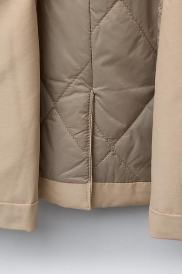 TRENCH MATELASSÉ CEINTURÉE - Sable de Zara - Image 6