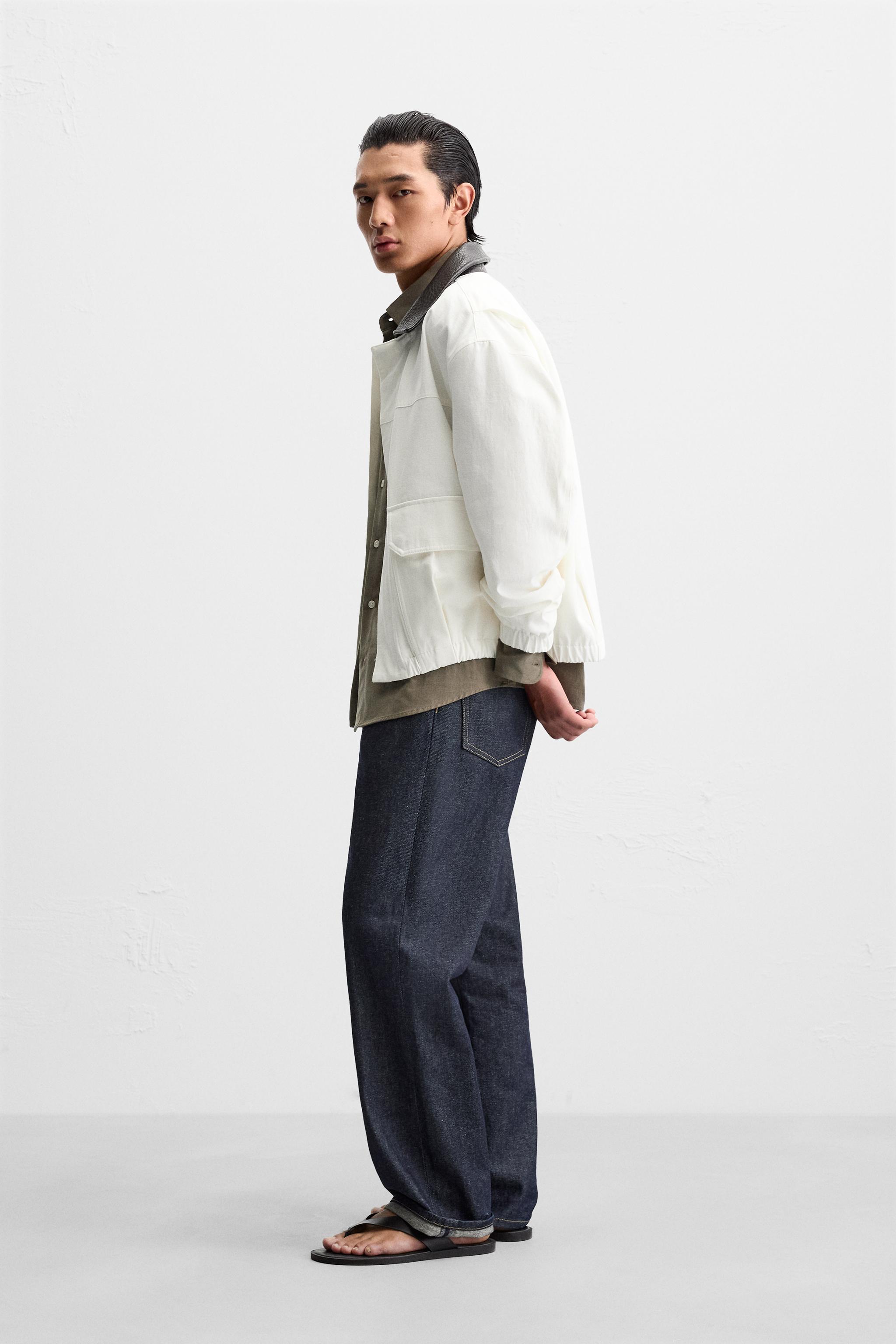 コントラストネック ジャケット - ホワイト | ZARA Japan / 日本