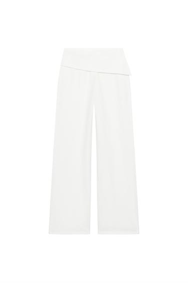 ASYMMETRIC WAIST TROUSERS - Ecru by Zara