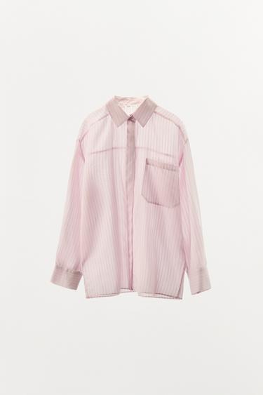 STRIPED PYJAMA SHIRT - Pink by Zara