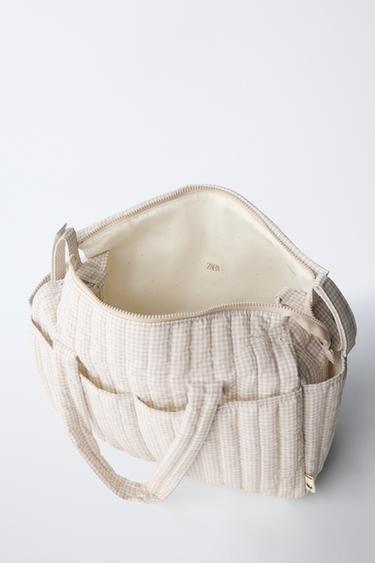 GINGHAM MATERNITY BAG - Gingham White by Zara - Image 3