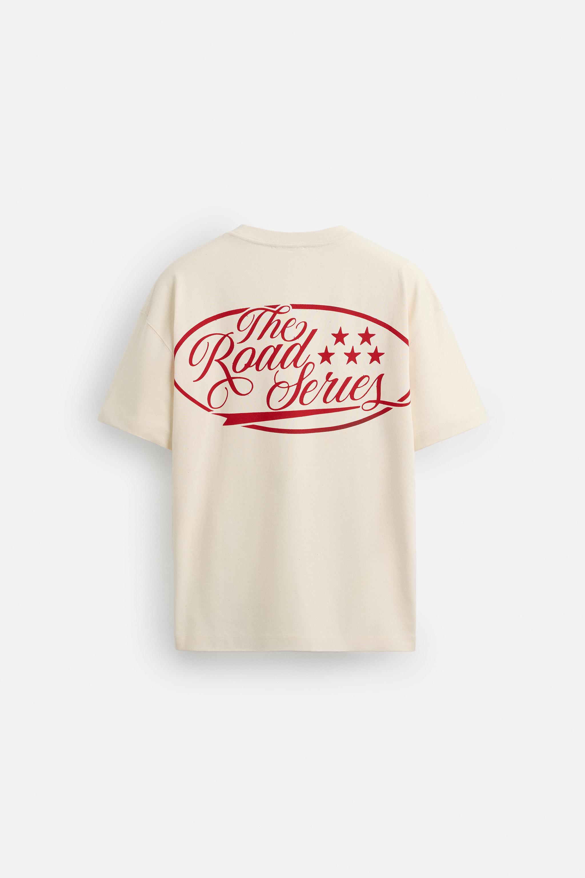 【ZARA】コントラストプリント Tシャツ サンド | 1165/406/711 COMBINATION PRINT T-SHIRT - Sand | ZARA United States