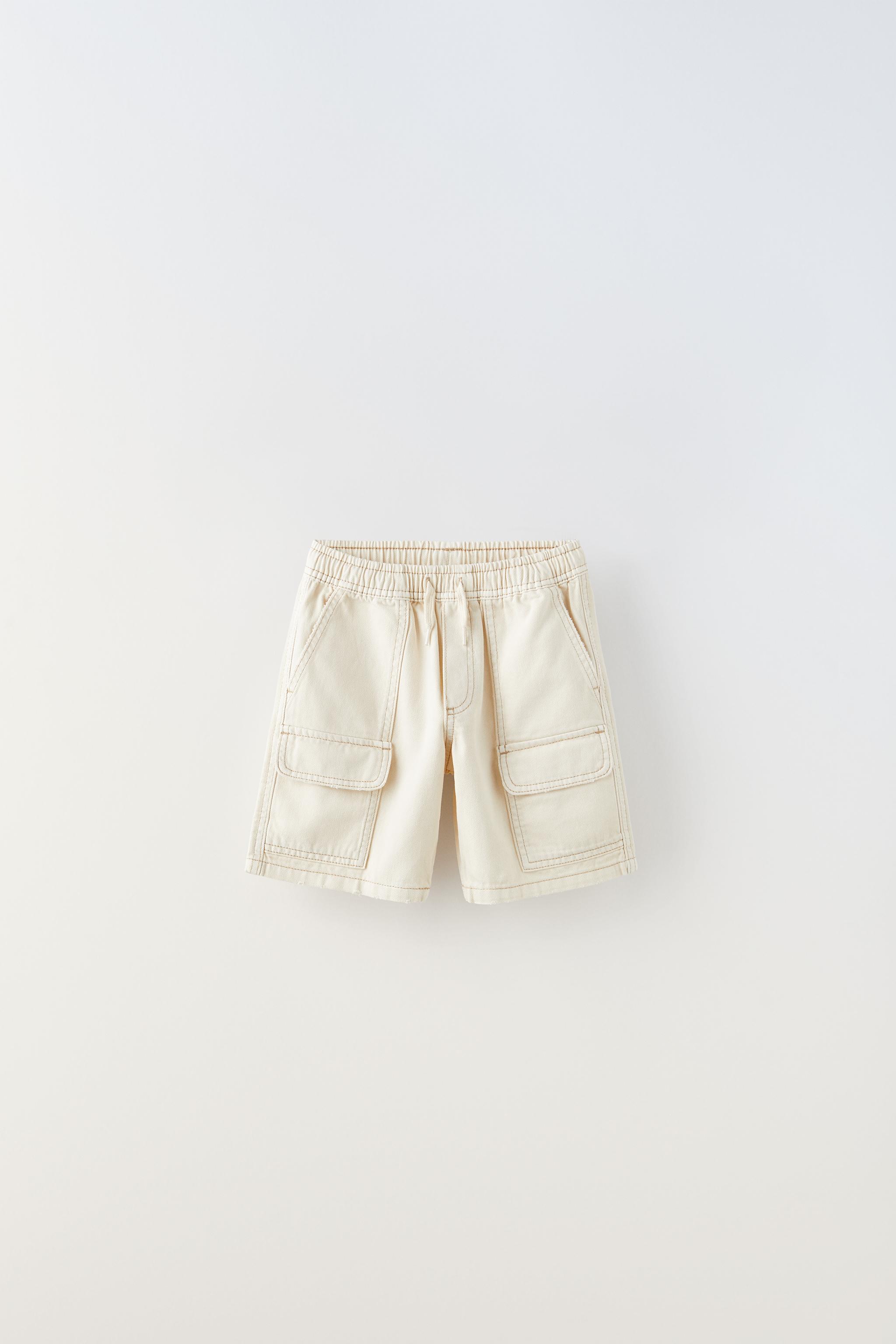 Zara cream sales shorts