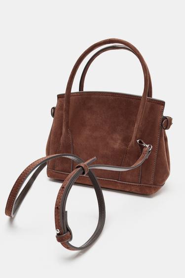 LEATHER MINI CITY BAG - Chocolate by Zara - Image 3