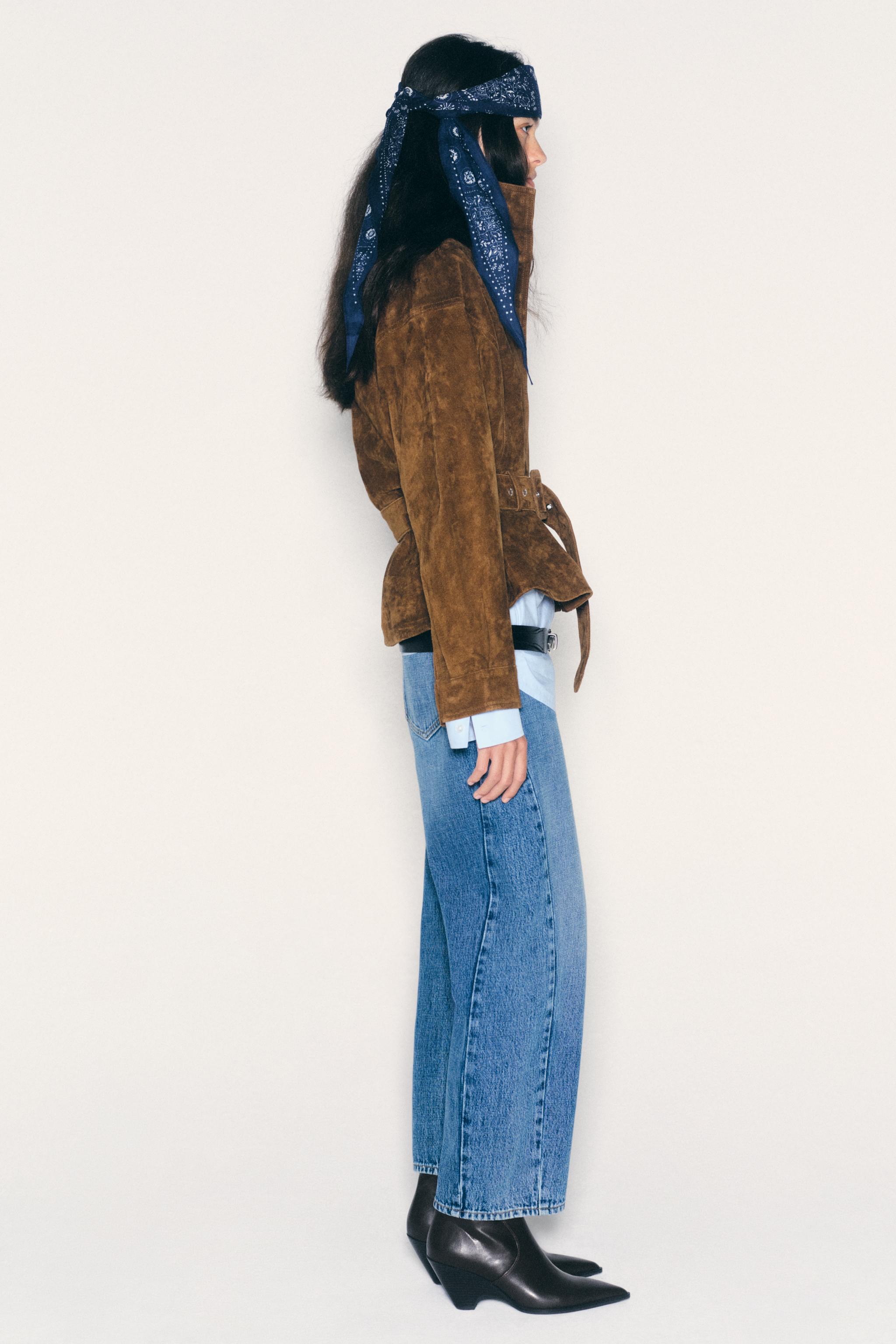 100% LEATHER BELTED JACKET