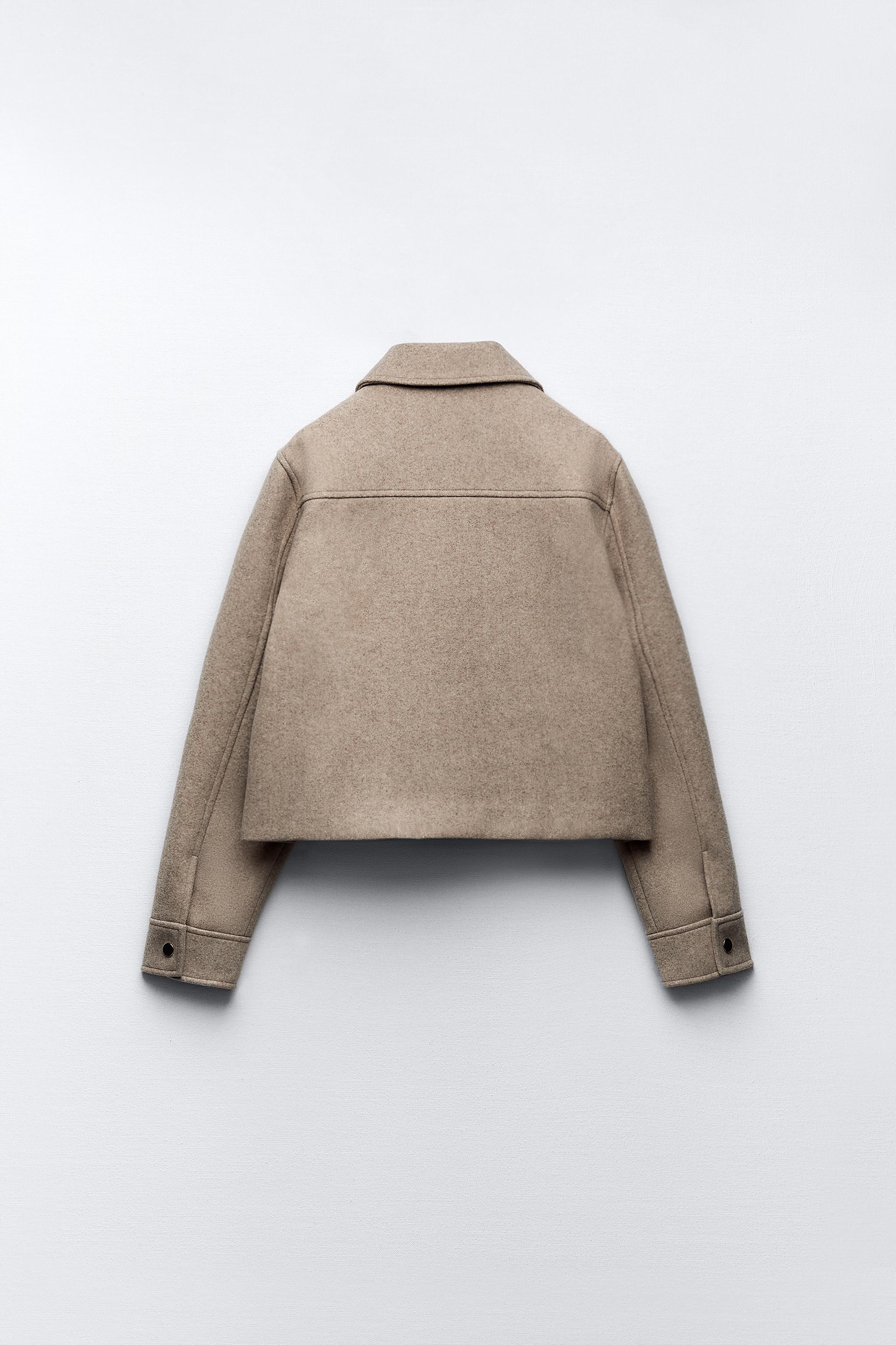 VESTE COURTE DOUCE AU TOUCHER cru ZARA France