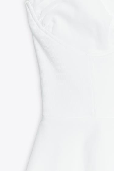 TOP BIMATIÈRE PÉPLUM - Blanc de Zara - Image 7