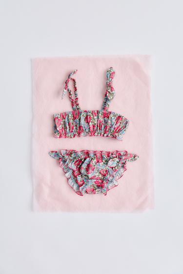 2-6 YEARS/ FLORAL PRINT BIKINI MADE WITH LIBERTY FABRIC - Fuchsia by Zara