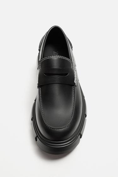 CHUNKY LOAFERS WITH TOPSTITCHING - Black by Zara - Image 2