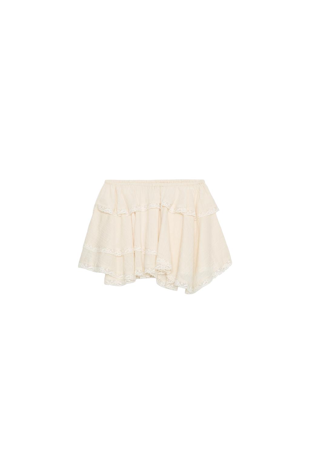 LACE RUFFLED MINI SKIRT - image 3
