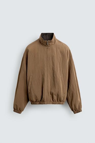 REVERSIBLE FLUID BOMBER JACKET - Brown by Zara - Image 9