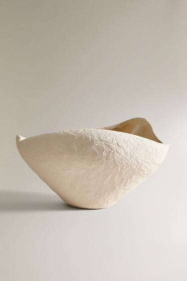 Zara PAPIER-MÂCHÉ VASE - 裸色