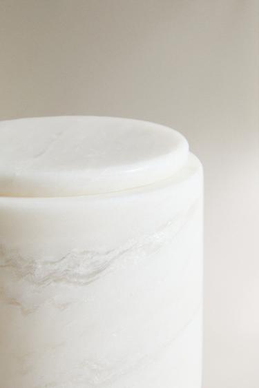 POT RANGEMENT SALLE DE BAIN MARBRE BLANC - blanc de Zara - Image 3