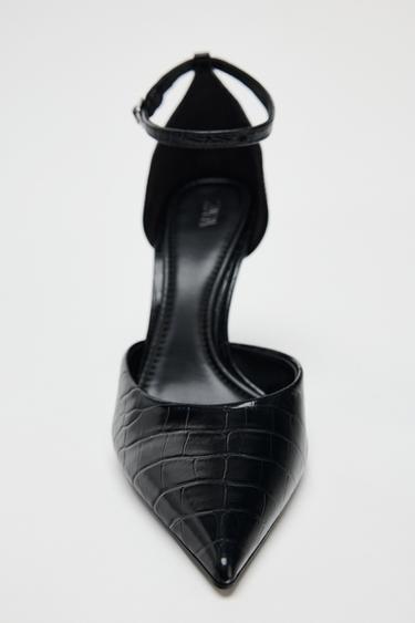 HEELED SHOES WITH ANKLE STRAP - Black by Zara - Image 3