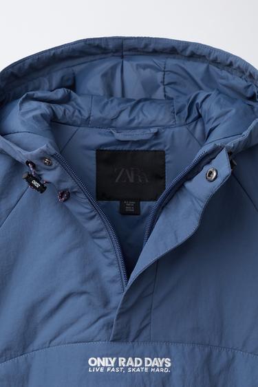 WATER-REPELLENT POUCH POCKET RAINCOAT - Indigo by Zara - Image 6