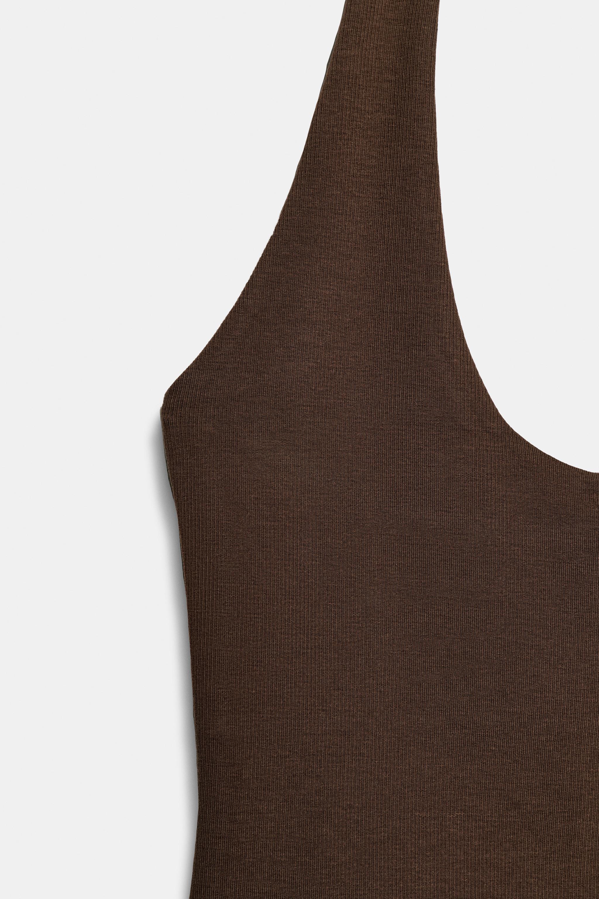 Zara YUvarlak ETEKLİ HALTER TOP görsel 7