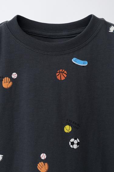 T-SHIRT IMPRIMÉ - Gris anthracite de Zara - Image 2