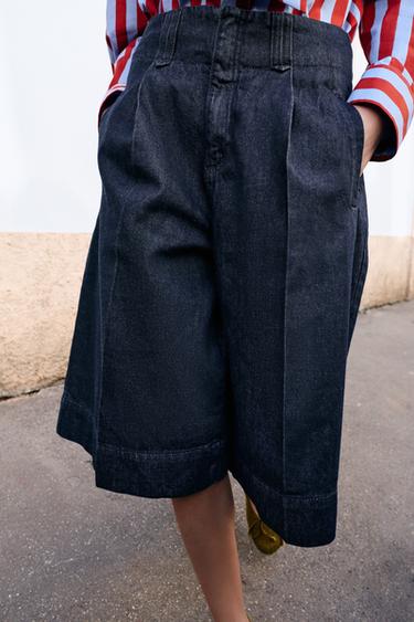 ΜΑΚΡΙΑ ΒΕΡΜΟΥΔΑ ΜΕ ΠΙΕΤΕΣ - Μπλε του Zara