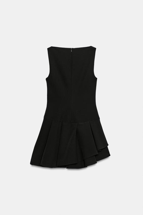 ROBE COURTE À VOLANTS - Noir de Zara - Image 6