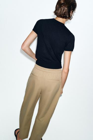 TOP EN MAILLE AVEC LAINE - Bleu marine de Zara - Image 4