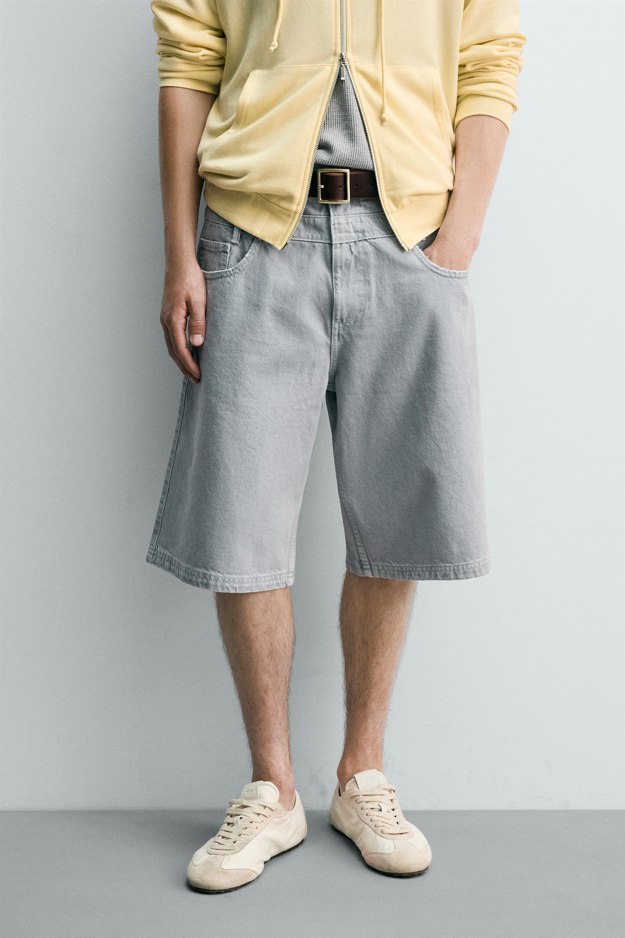 OVERLAY WAIST DENIM SHORTS