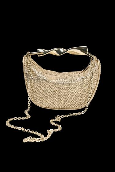 MINI-TASCHE MIT METALLHENKEL - Goldfarben von Zara