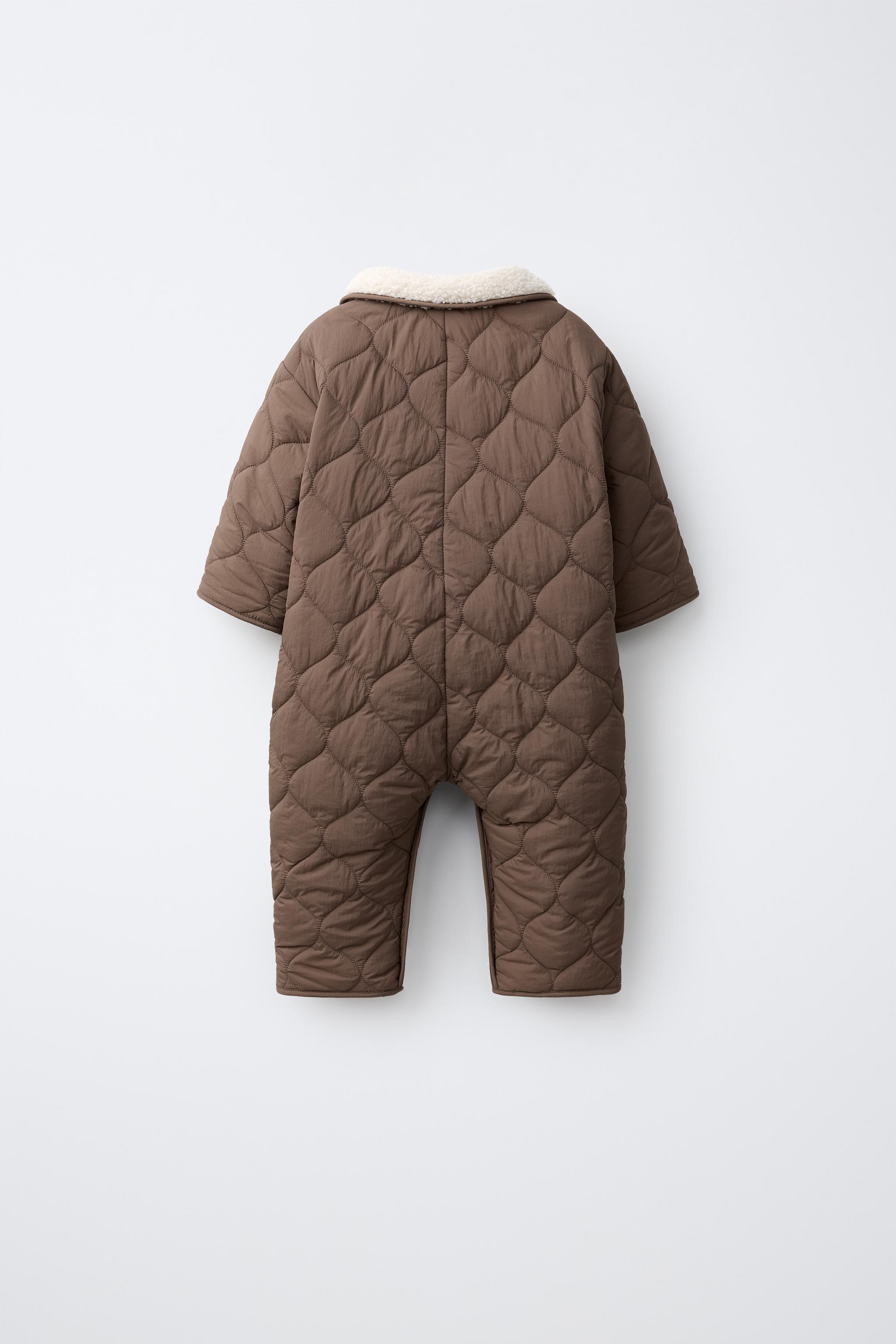 REVERSIBLE SHEARLING AND QUILTED JUMPSUIT