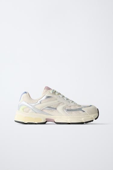 MESH SNEAKERS - White by Zara