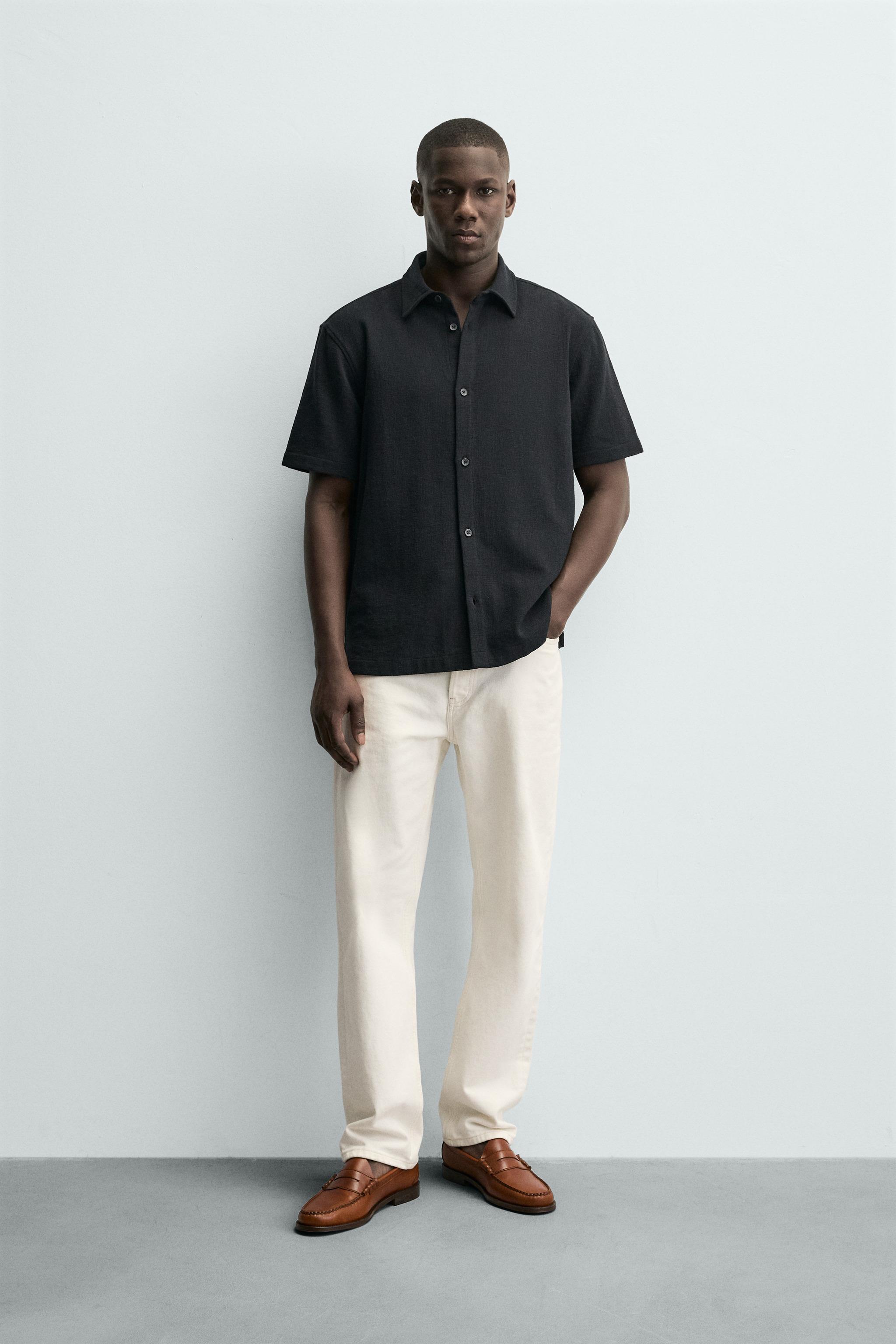 REGULAR FIT TEXTURED SHIRT