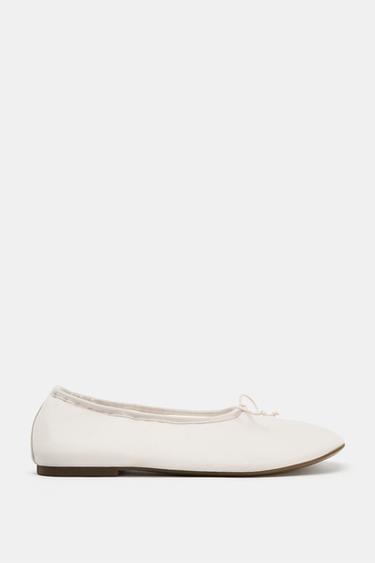 BALLERINES EN RÉSILLE - blanc de Zara - Image 1