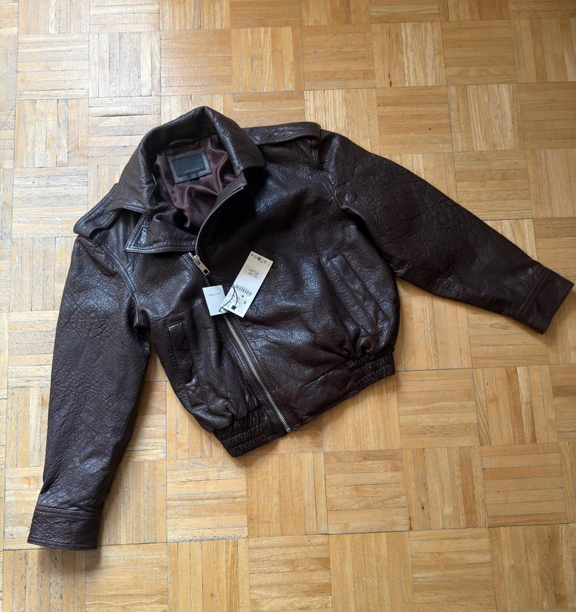 OVERSIZED LEATHER BIKER JACKET - Image 2