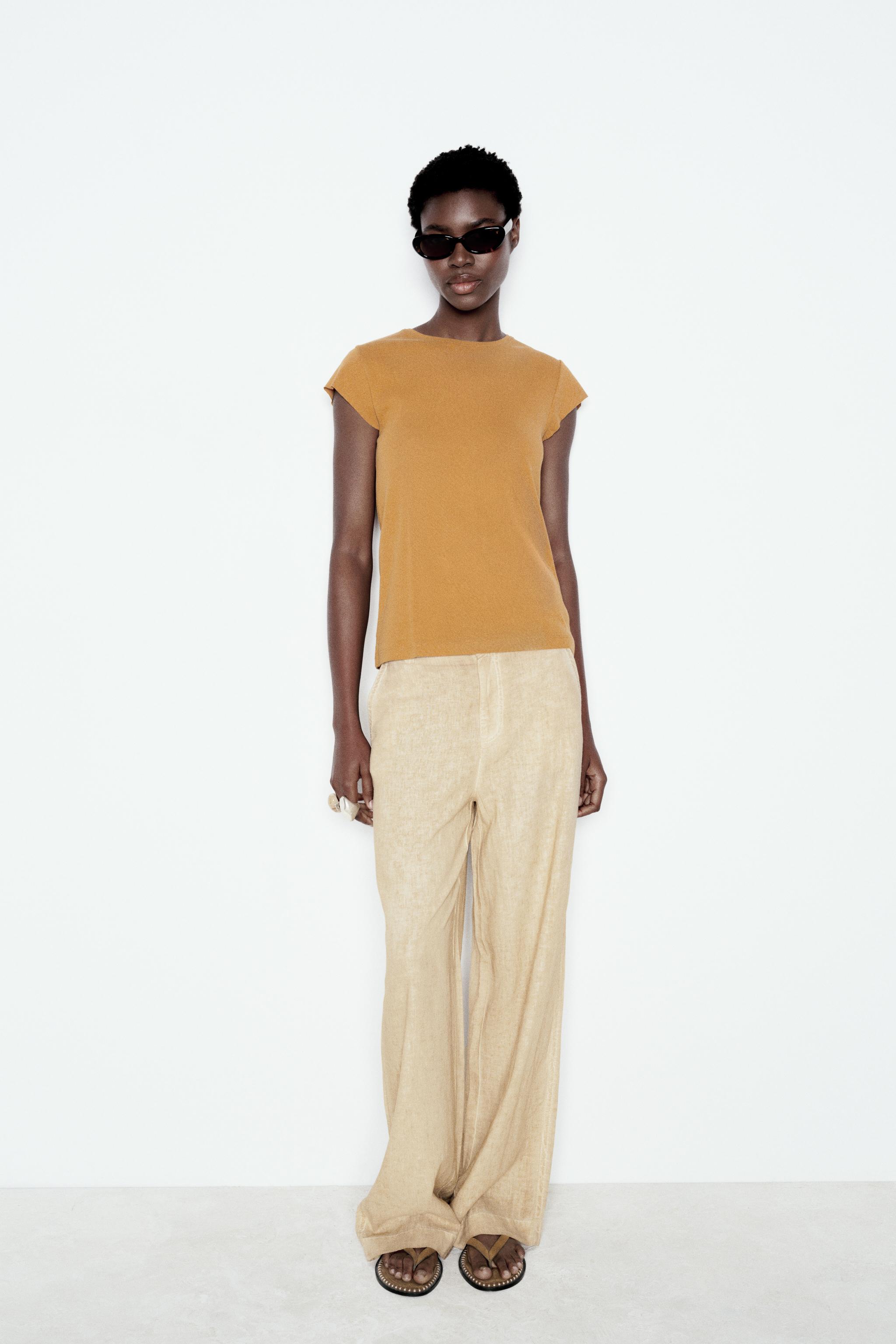 Women s Yellow T Shirt ZARA Ireland