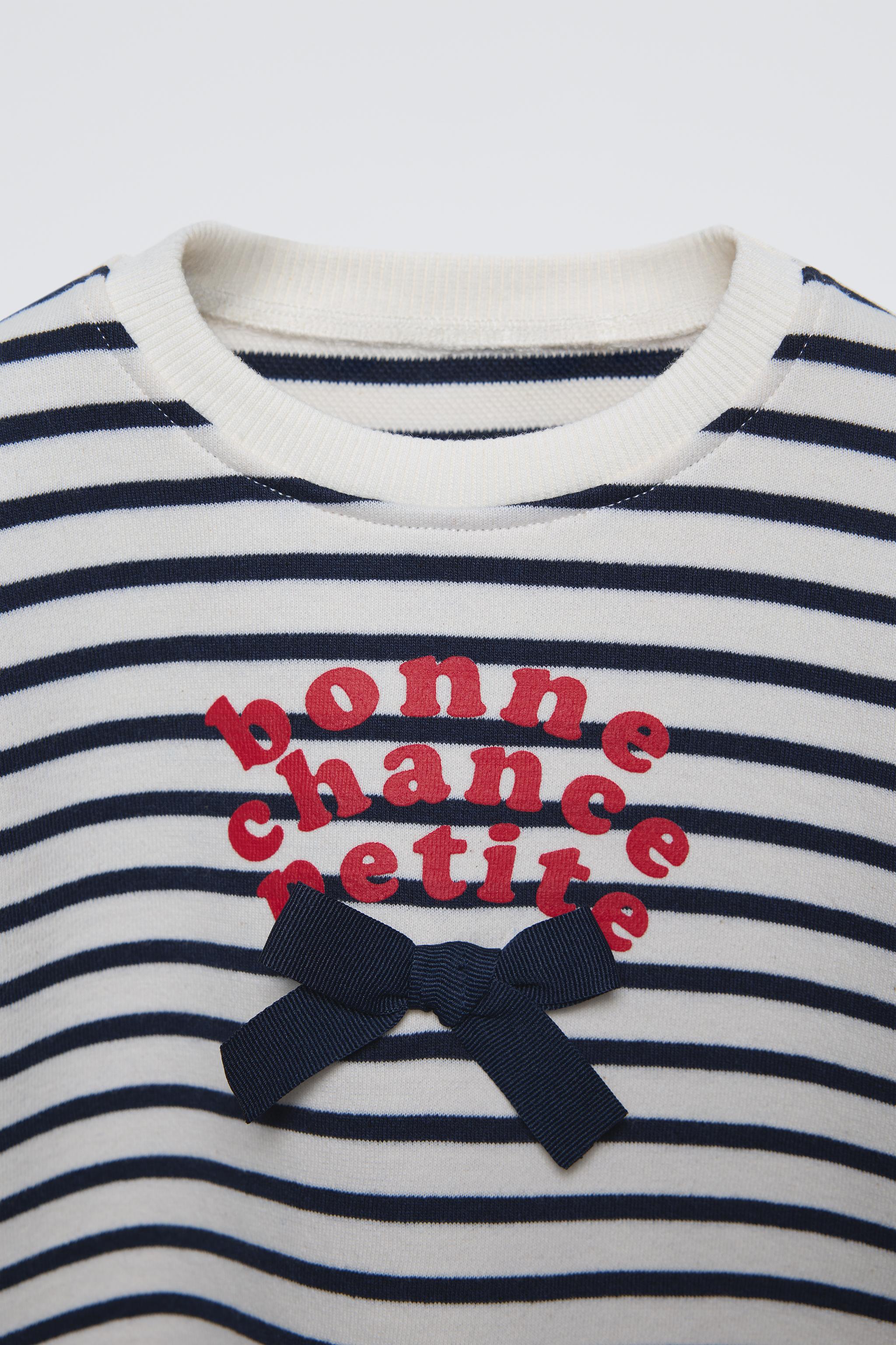 STRIPED BOW HEAVY WEIGHT SHIRT - Ecru | ZARA United States
