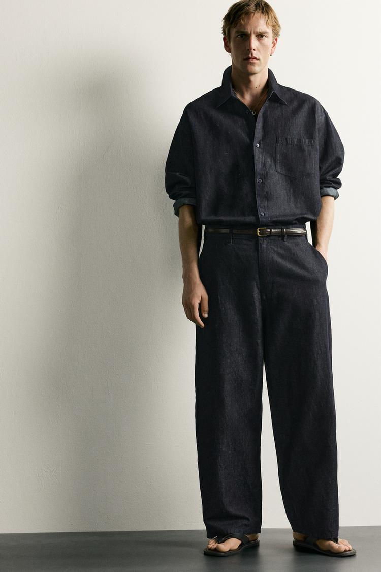 PANTALÓN CHINO DENIM LIGERO ALGODÓN - LINO