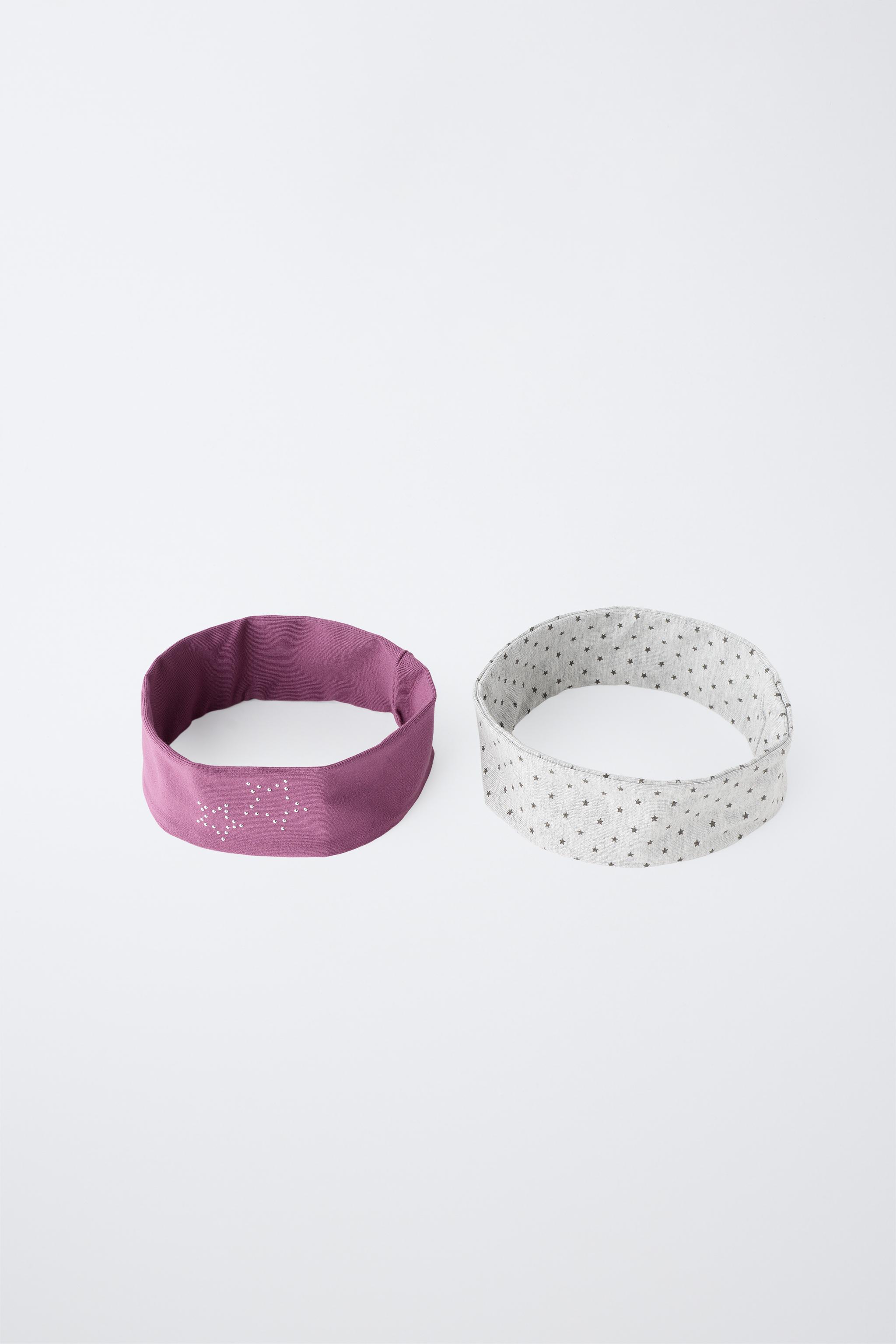 STUDDED STAR ELASTIC HEADBAND 2-PACK