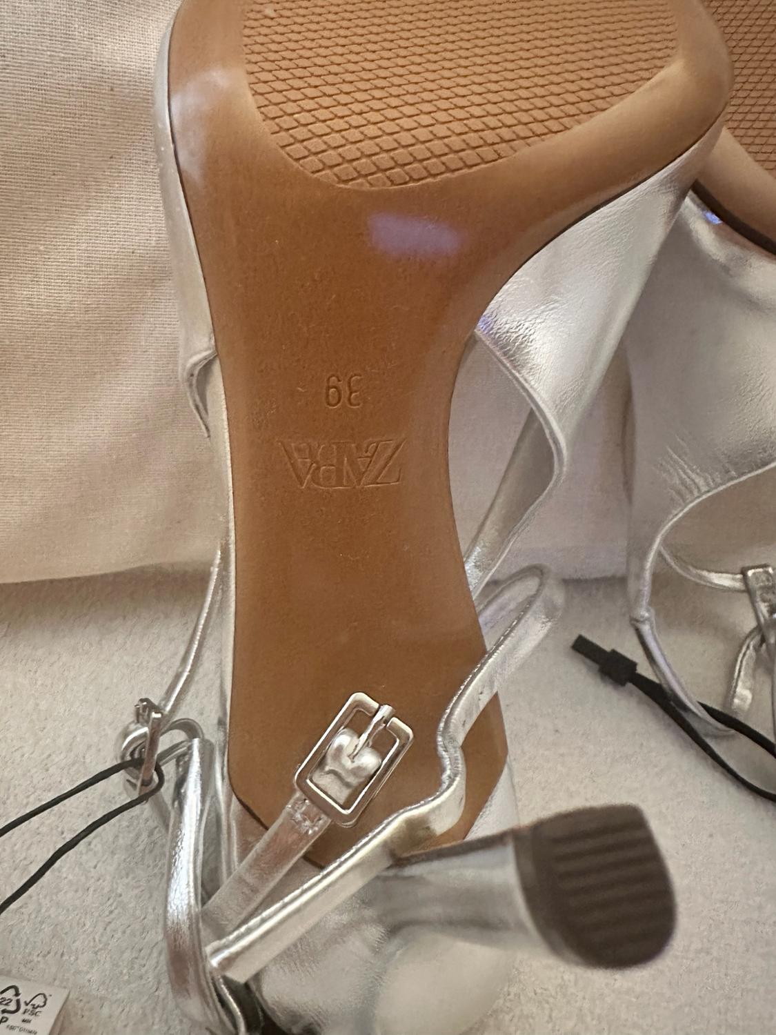 METALLIC-EFFECT SLINGBACK SHOES - Image 6