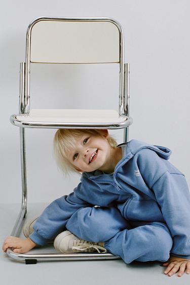 LABELLED JOGGING TROUSERS - Light blue by Zara