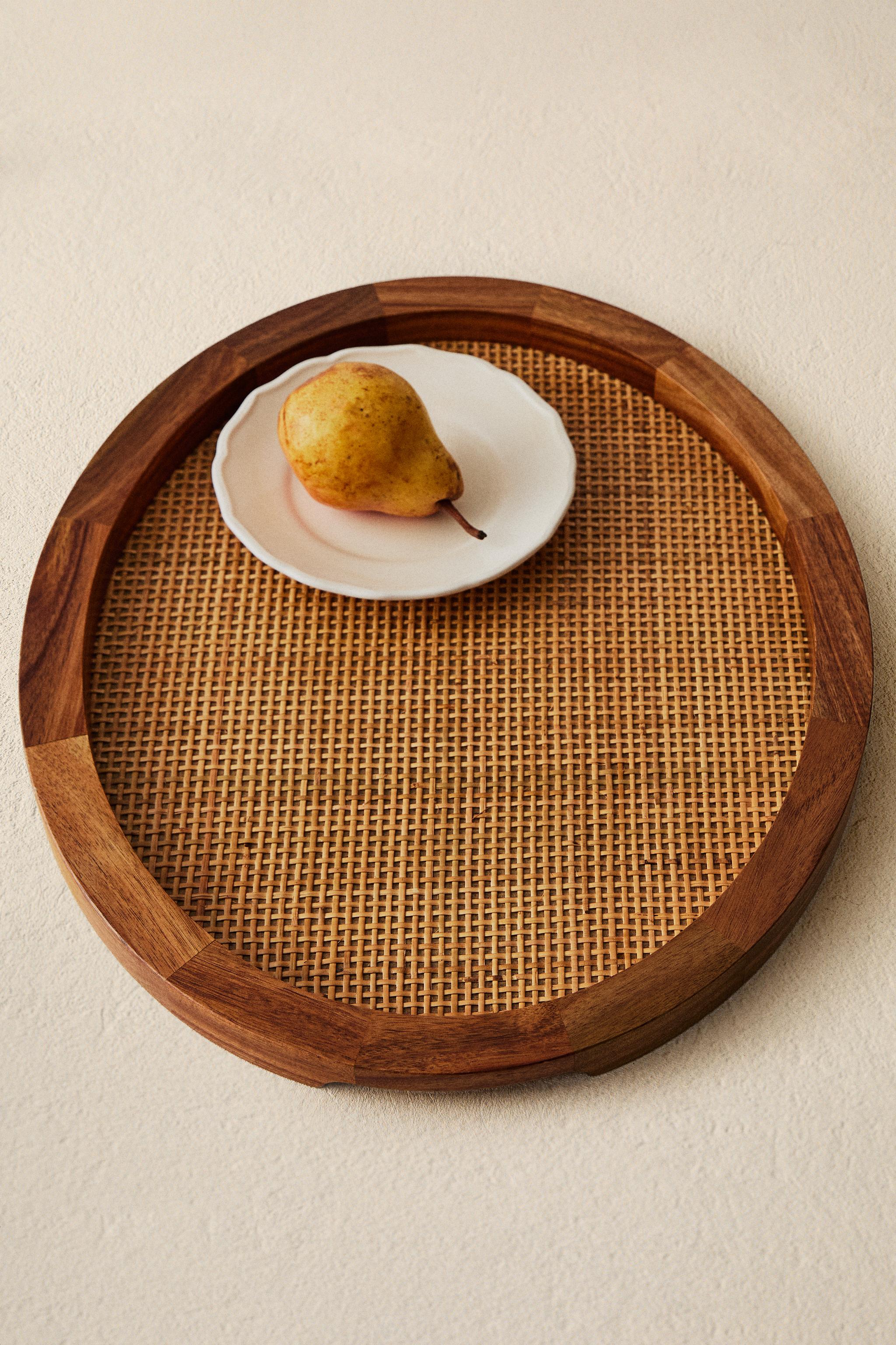 Zara Rattan Tray - Thumbnail 2