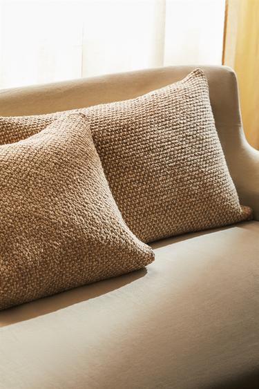 PLAITED CUSHION COVER - Grey by Zara