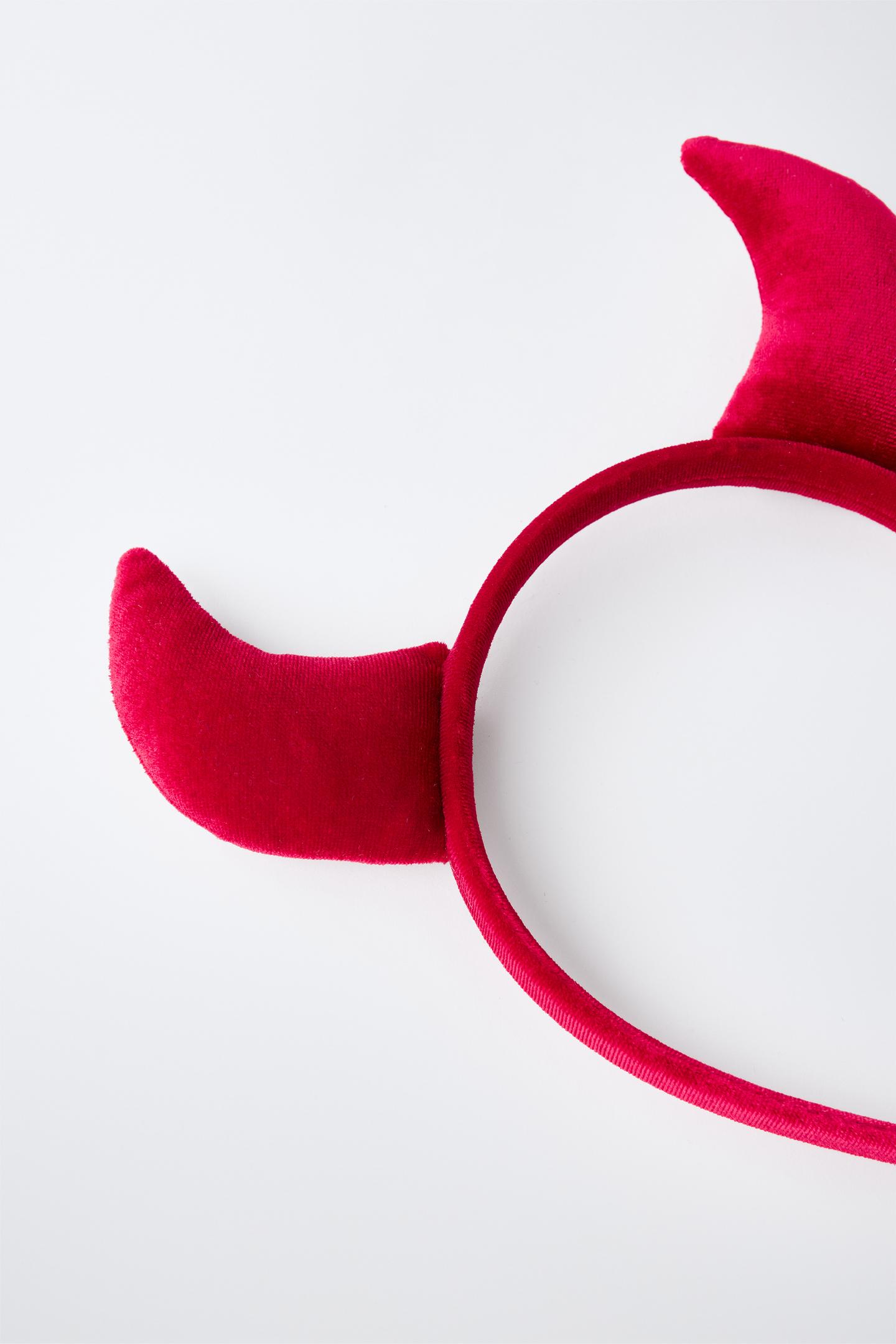 Детские аксессуары для волос Zara Devil Costume Horn Headband, цвет: Красный — фото 3