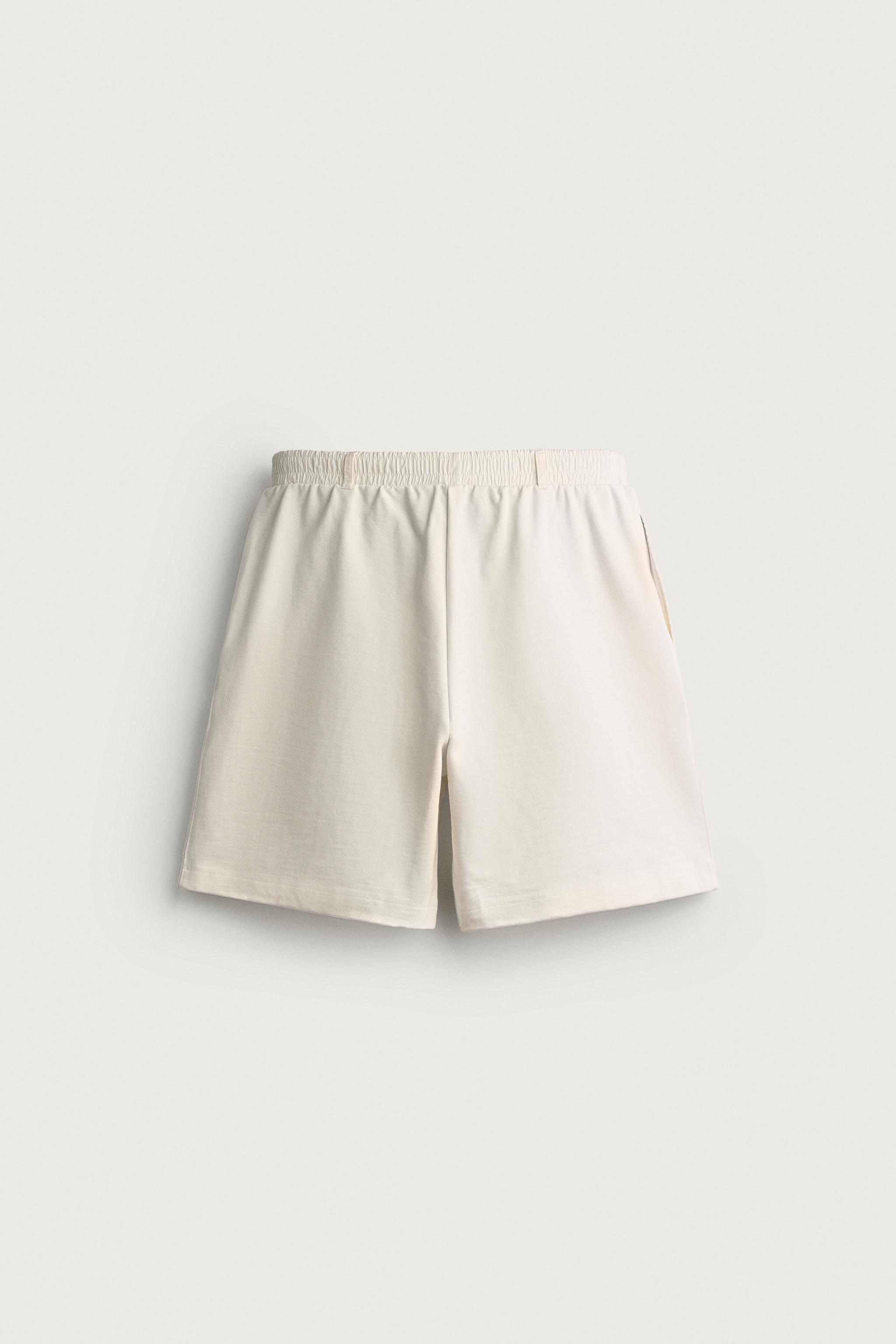 Zara KOMBİNE BELLİ JOGGING FIT BERMUDA görsel 7