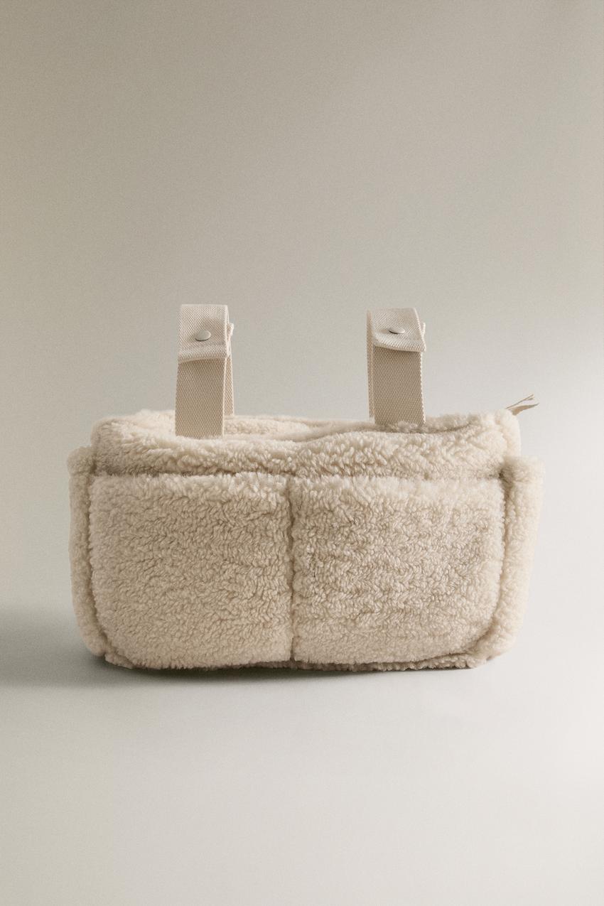 FAUX SHEARLING MATERNITY BAG - Ecru | ZARA United States display picture 1