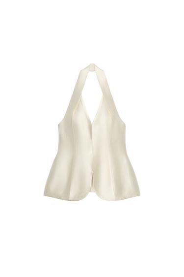 TOP HALTER VOLUMEN - Crudo de Zara