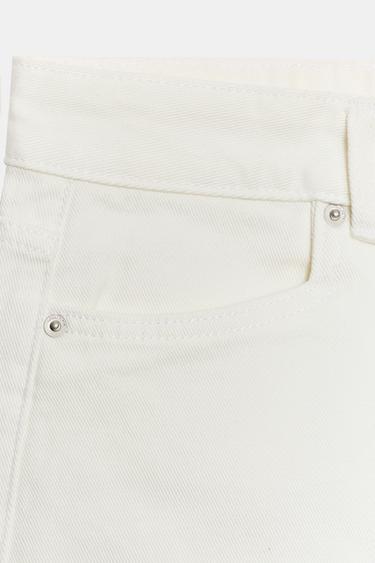 BERMUDA EN JEAN TAILLE MOYENNE ZW COLLECTION - Blanc de Zara - Image 7