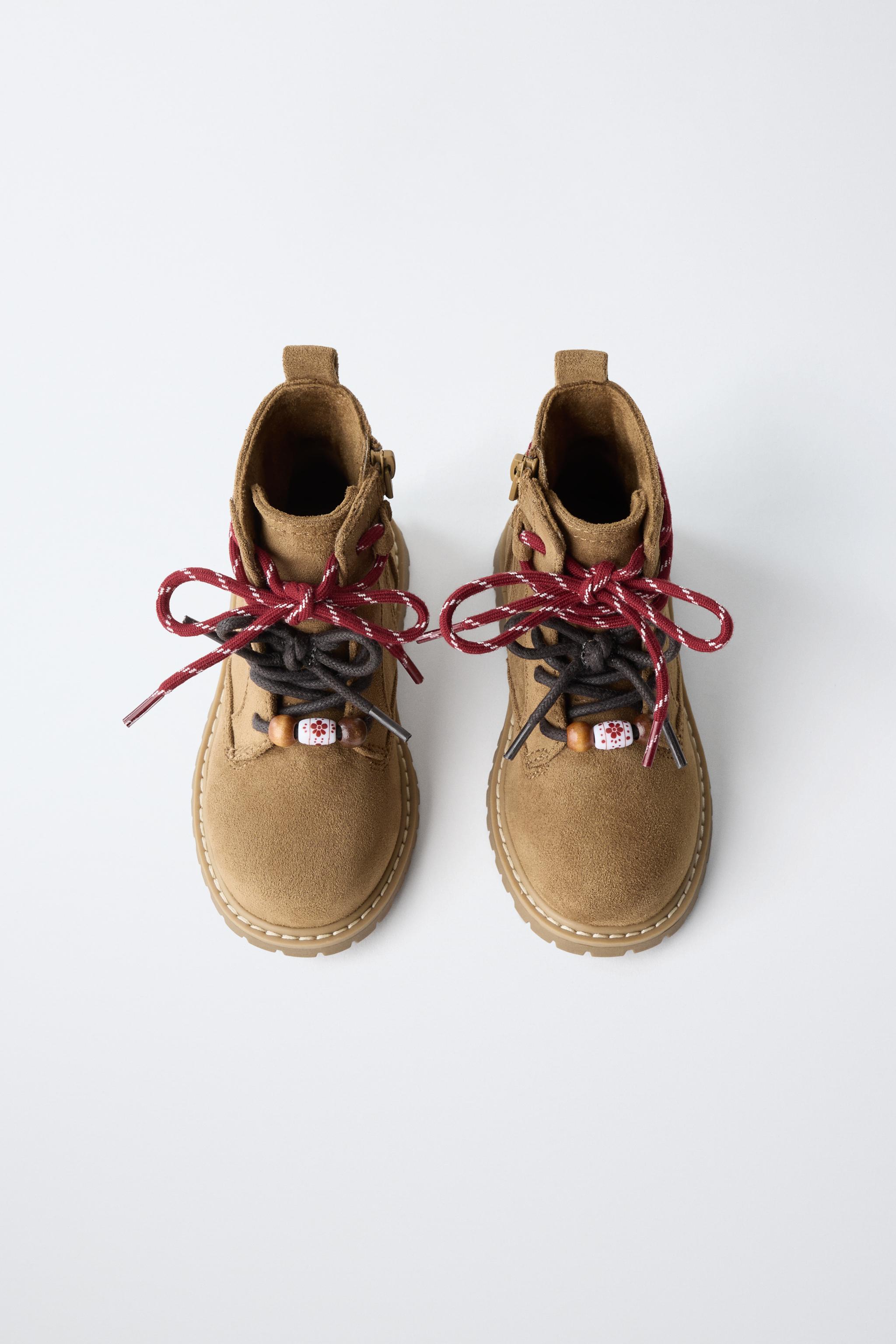 Детские ботинки Zara LACE-UP DETAIL BOOTS — фото 4