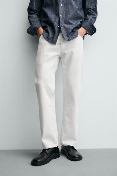REGULAR FIT JEANS - White by Zara - Image 4